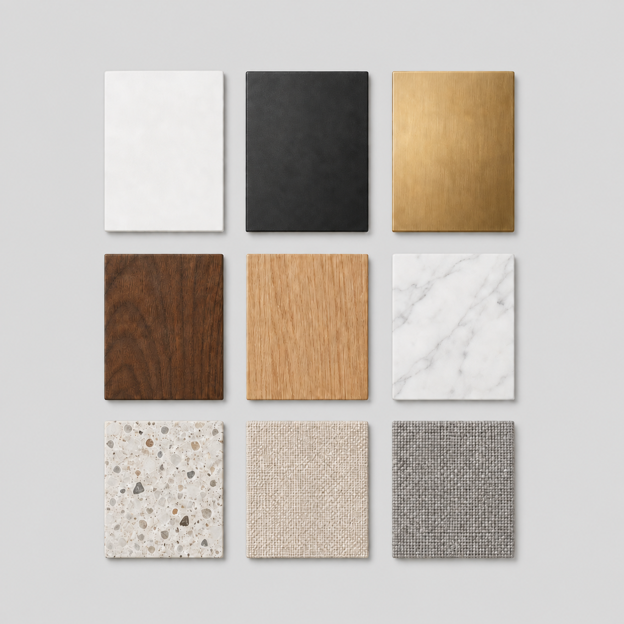 Lighting finish and material options