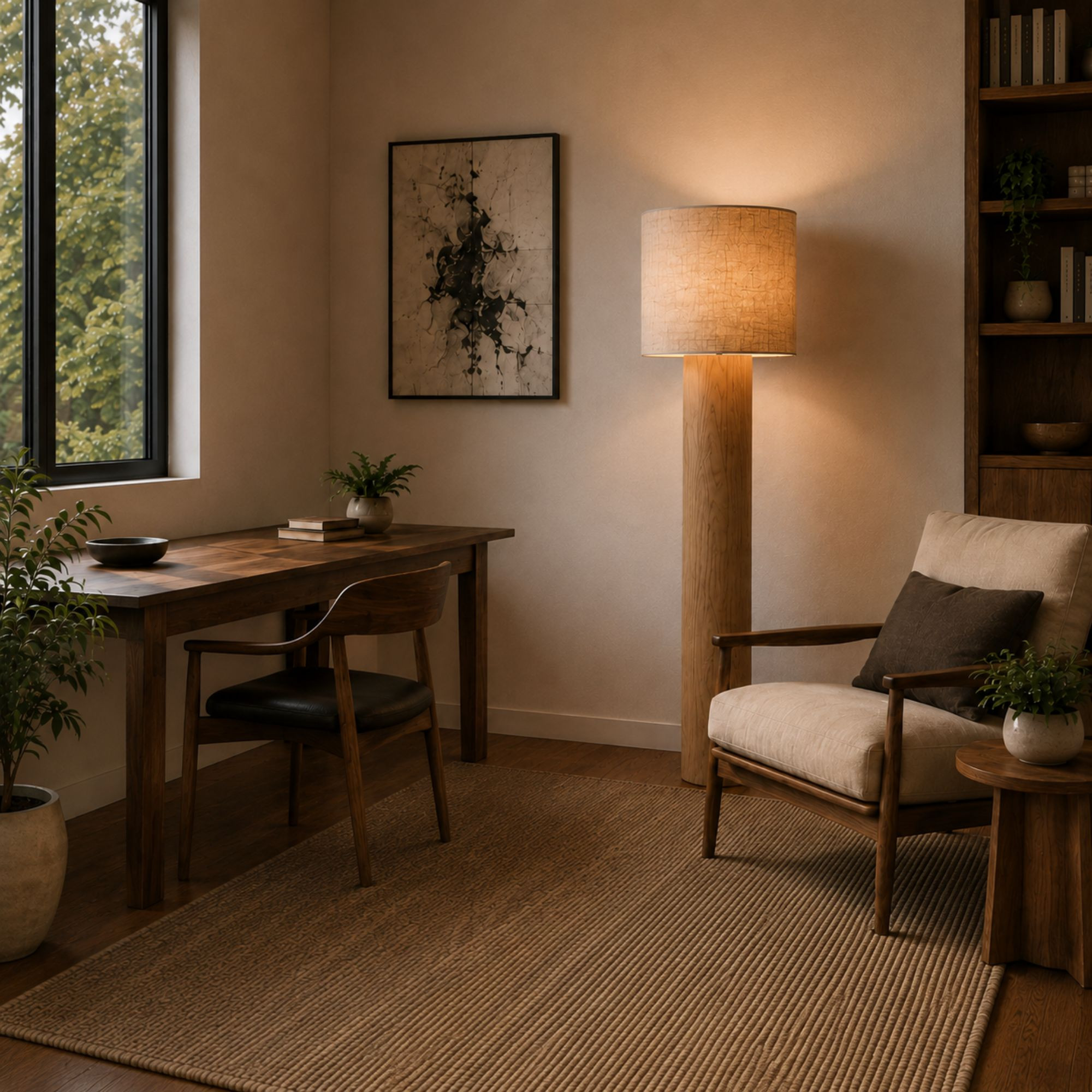 Gabona floor lamp workspace layer